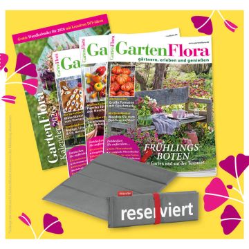 GartenFlora Miniabo mit Sitzkissen und Küchenkalender